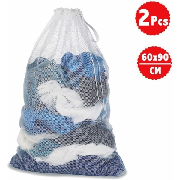 stykvaskepose, 60 x 90 cm vaskenetsæt perfekt til vasketøjsposer