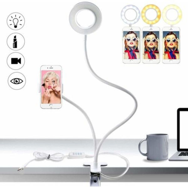Led-selfievalo puhelimen pidikkeellä, 3 valotilaa ja 10 kirkkaustasoa LED