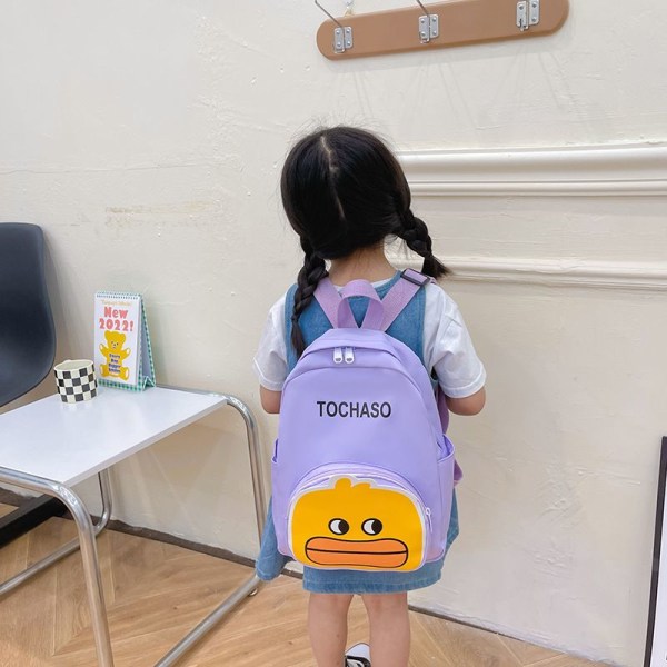 Opiskelijan koululaukku uusi päiväkoti koululaukku söpö lapsireppu esikoulu uros ja nainen baby tuuletin reppu-keltainen