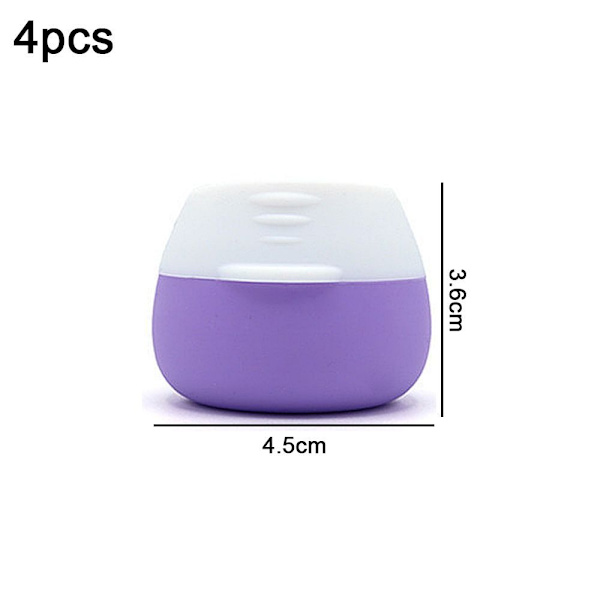 4 kpl 20 ml:n matkakokoinen pakkauslaatikko, silikoni lääke laatikko, violetti