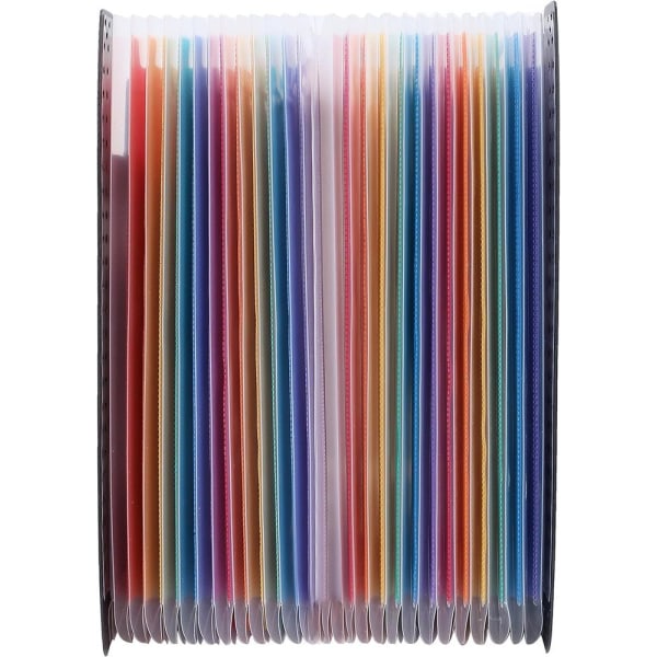 A4-dokumentmapp 24 fack expanderbar mapp stor utrymme expanderbar mapp