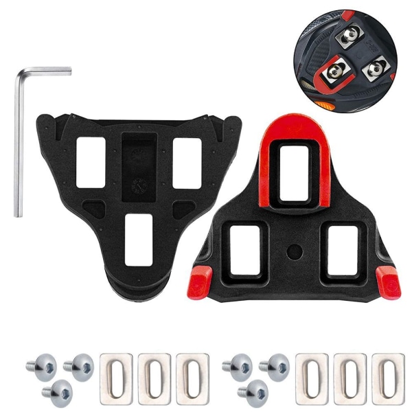 Bicycle Cleats Compatible - 6 Degree Float Set | Red