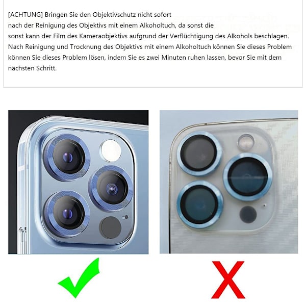Kameraskydd för iPhone 13 Pro/ iPhone 13 Pro Max kamerahärdat glas,
