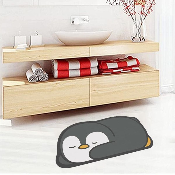 Kiselalger mudder pingvin absorberende måtte gulvmåtte badeværelse toilet køkkendør skridsikker qui