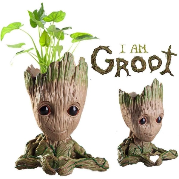 Baby Groot Blomsterpotte, Baby Groot Actionfigur Fashion Galaxy Blomsterpotte Vogter