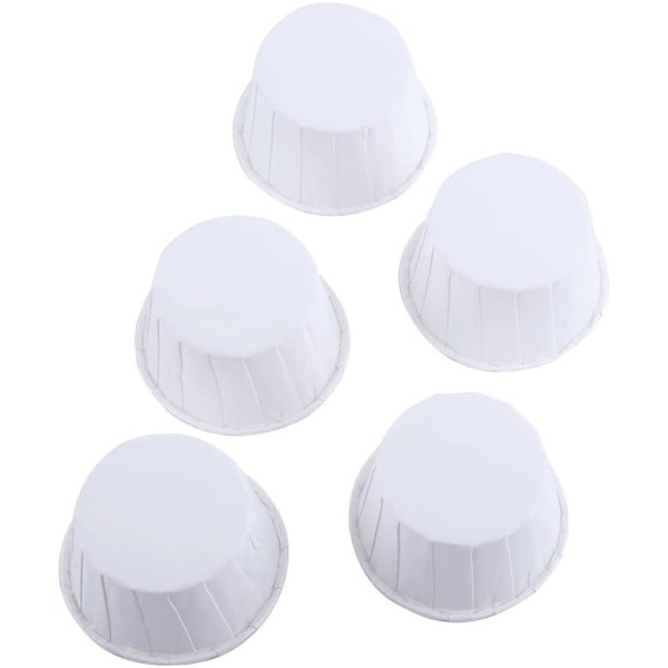 100 stk. kagepapir cupcake liner etui wrapper muffin bagekop til fest 7 farver (hvid)
