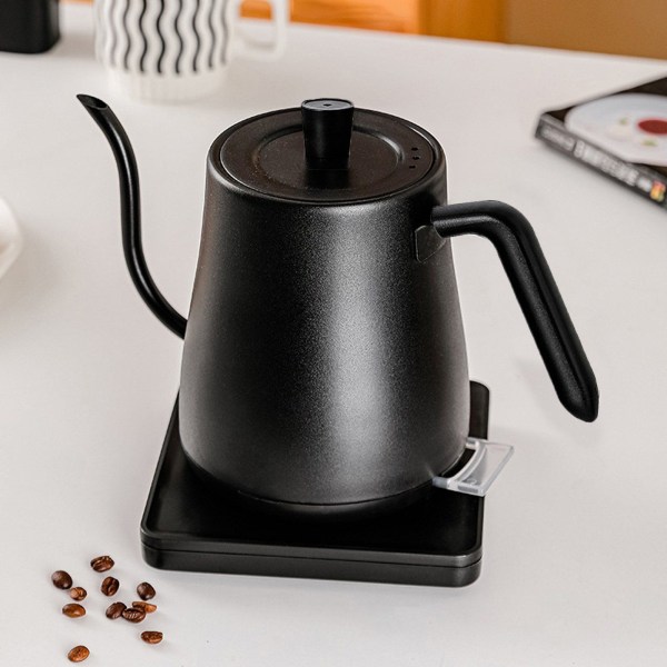 Lille husholdningsapparater, elektrisk svanehalskedel, 800 ml vandkedel, tekande i rustfrit stål til kaffe og te