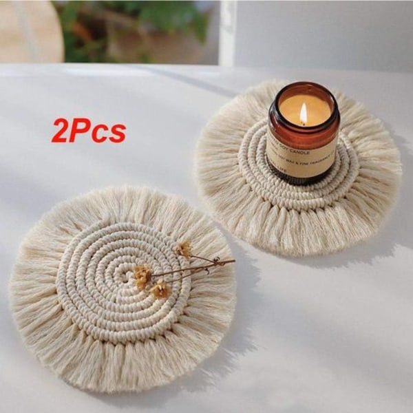 PCS Boho-Style Håndlavede Makrame-Krus med Bomuld