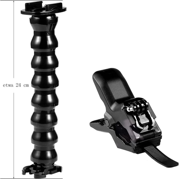 Jaws Flex Clamp Mount med Gooseneck Kompatibel med GoPro Hero