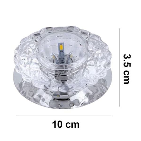 LED-taklampe i krystallglass, lampestil 1