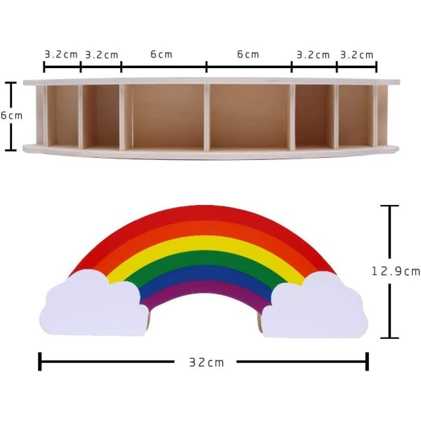Rainbow klistermärke skrivbordsförvaringslåda, används för kreativ DIY-heminredning, skrivbordsförvaring, kontorsmaterial, studentbrevpapper, förvaring, pennhållare