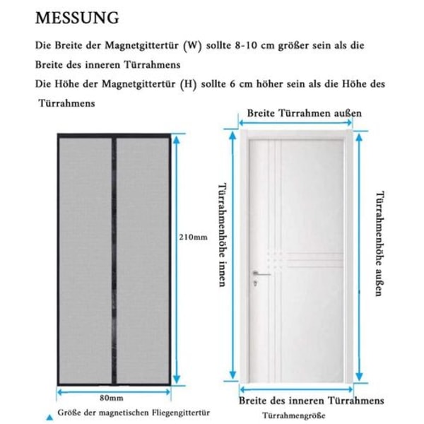 Flue netdør magnet myggenet dør insektbeskyttelse glasfiber