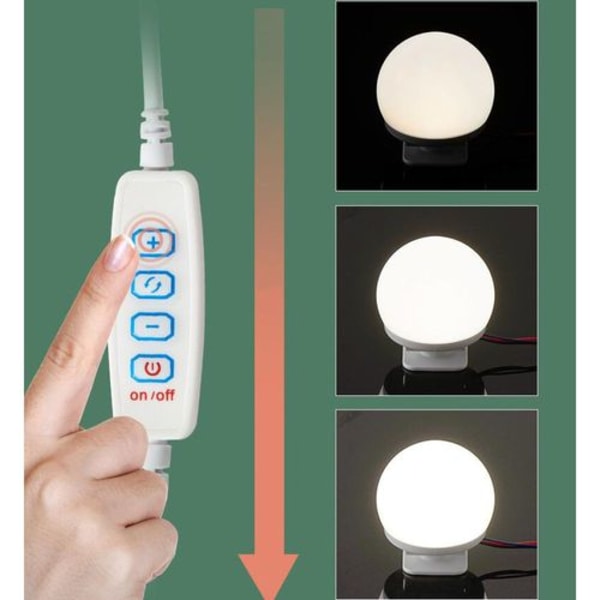 LED-speilbelysning for sminkebordbelysning, Hollywood-lys for speil,