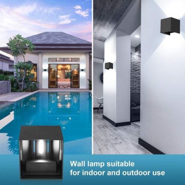 LED-seinävalaisin sisätiloihin, 4 kpl, vedenpitävä IP65 ulkoseinävalaisin