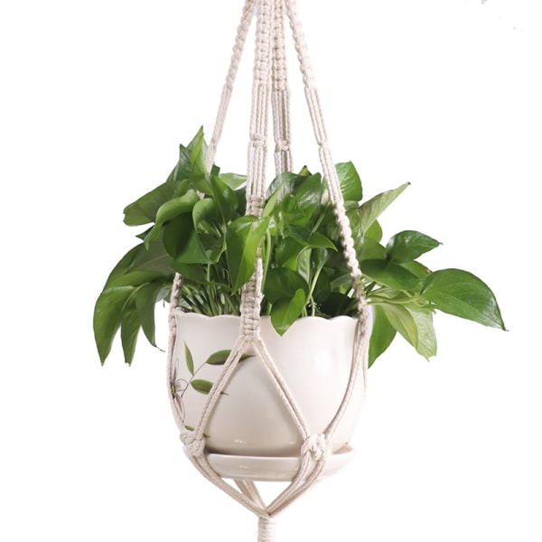 Håndlavet Blomsterpotte Flettet Netpose style 3 88cm