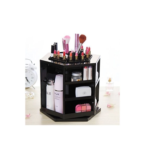 Make Up Kosmetikboks Sort Kosmetik Stativ 360 Graders Roterbar Organiser