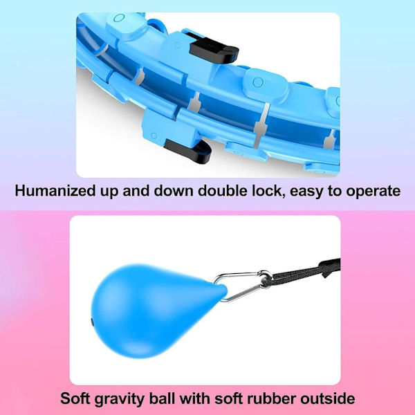 Smart Hula Hoop för viktminskning, Blå