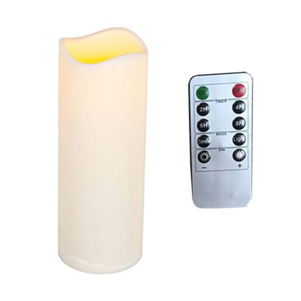Set med 1 LED-ljus av äkta vax med varmvit LED-låga, batteridriven