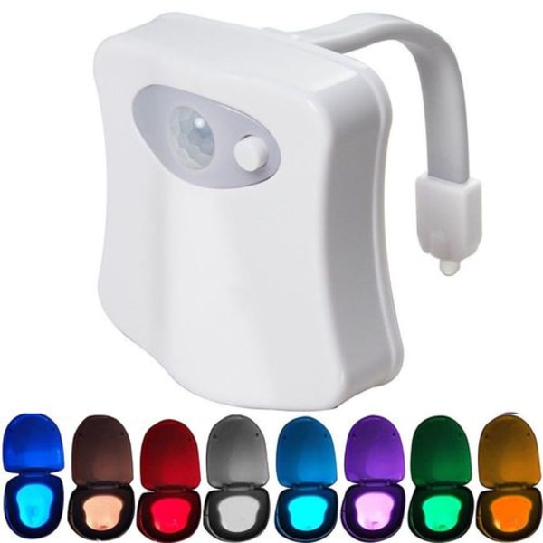 Bevegelsessensor LED toalett nattlys 8 farger