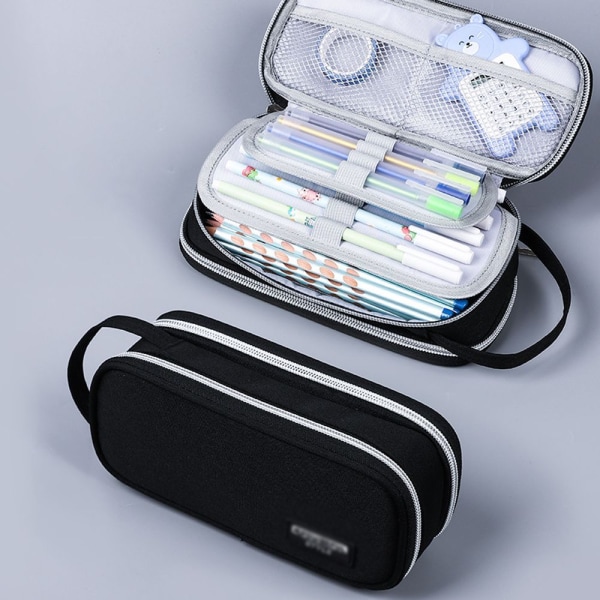 Pennal Penneholder Blyantveske Holdbar Stor Kapasitet1