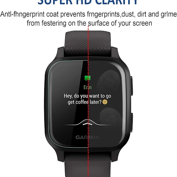 6 kpl näytönsuojia, jotka sopivat Garmin Venu Sq- ja Garmin-laitteisiin