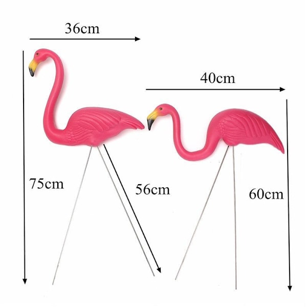 Liten rosa flamingo hagepynt/ Mini hage flamingo ornamenter