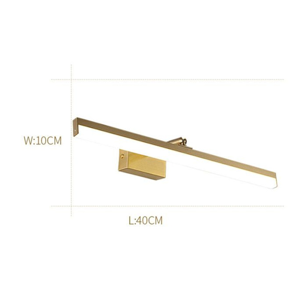 LED-speilbelysning for baderom, 18W IP44 vanntett 180° roterende baderomslysvegg