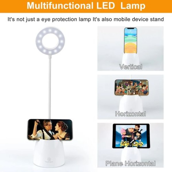 Skrivebordslampe, barneskrivebordslampe, LED-skrivebordslampe med 3 lysmoduser