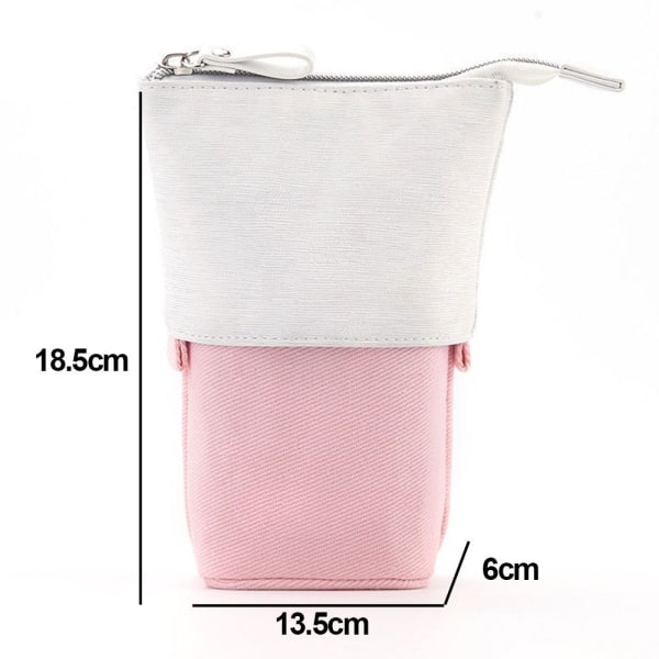 Pop Up Telescopic Pencil Case and Cosmetic Bag Pink