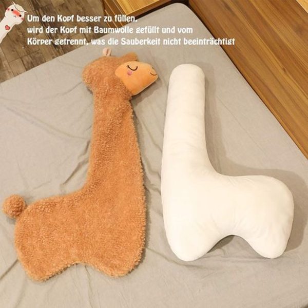 Celawork Alpaca Gosedjur, Alpaca Plyschleksak med Lång Hals, Mjuk Alpaca Kudde Stu