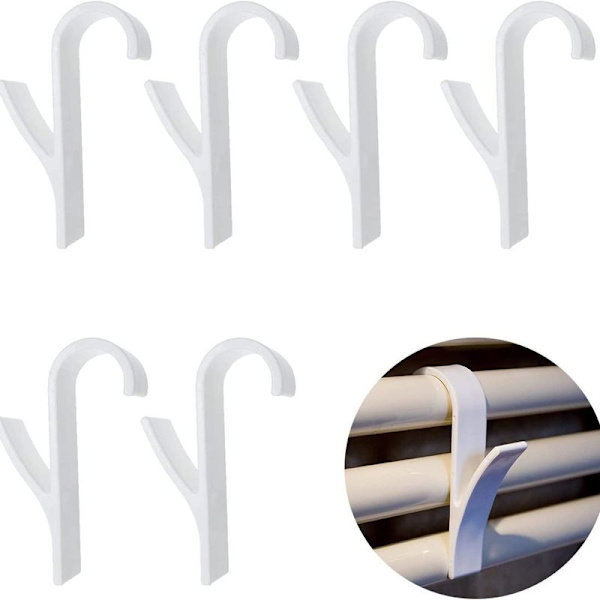 Paket med 6 radiator krokar, handduksradiator krokar, krokar för radiatorer, för badrum och K