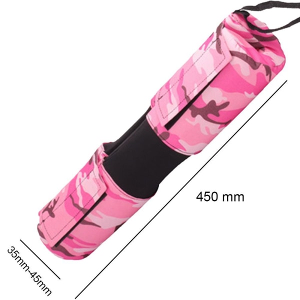 Fitness Barbell Kudd Nackskydd Skum Barbell Pad Cover Rosa