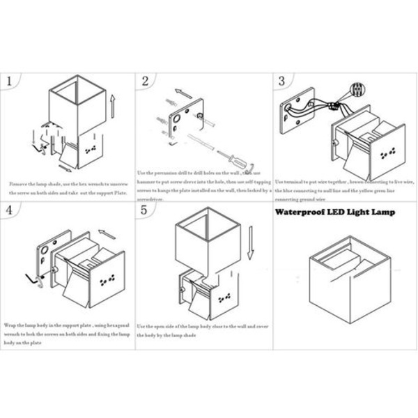 GHB 7W LED væglampe med justerbar strålevinkel design