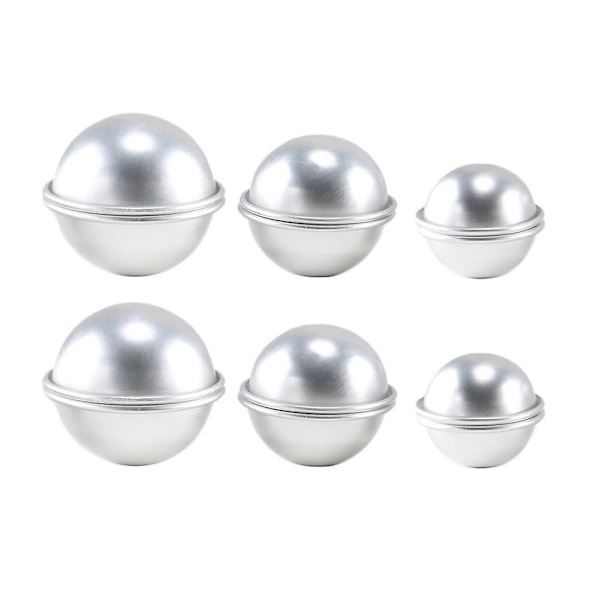 6 stk. DIY Badebombeform Kule Rund Ball Former Verktøy Tilbehør