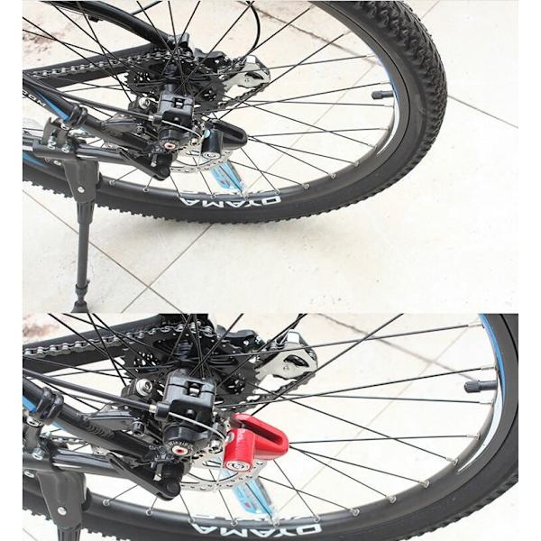 Tyverisikret cykel lås til skivebremser sort/blå