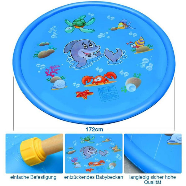 Anpro Splash Pad 170cm, blå