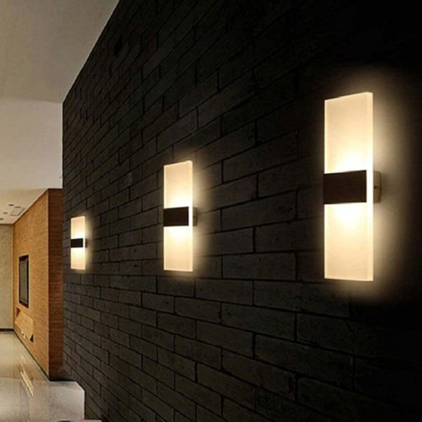 Batteridriven inomhusvägglampa med strömbrytare, batteridriven vägglampa LED-lampa USB