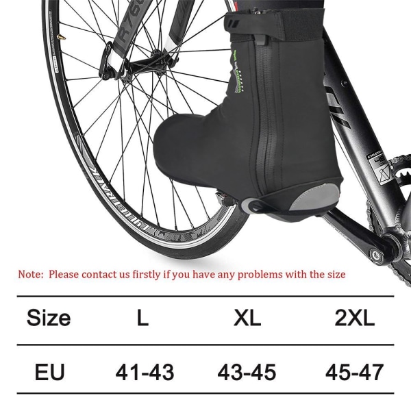 Vedenpitävät pyöräilykenkäsuojat | Talven kylmäsuoja | Musta XL
