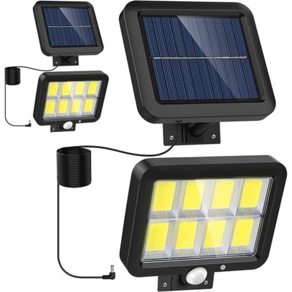 Solcellelamper til udendørs brug, 160 LED super lyse solcellelys med bevægelsesdetektor,