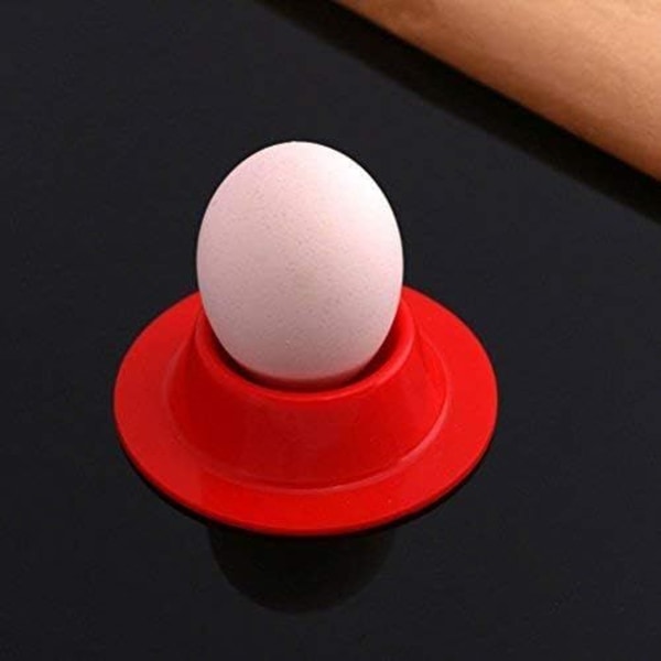 Färgglada äggkoppar i silikon, set med 4 färgade äggkoppar i silikon, bärbar, rund äggkoppshållare, tvättbar
