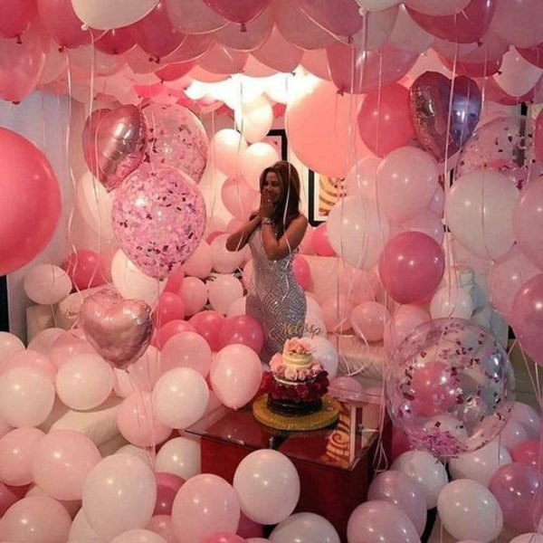 Bursdag dekorasjon jente gratulerer med dagen krans ballonger bursdag dekorasjon