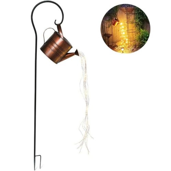 Vandfald formet Twinkle Fairy Lights, havevandkande