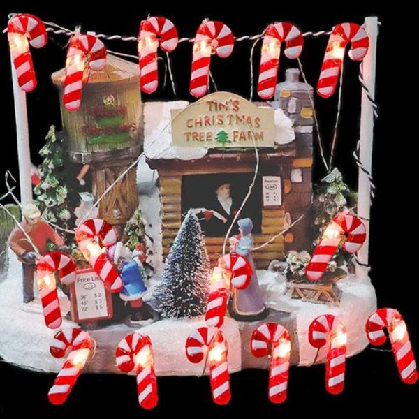 Julelysstreng med pepperkake-motiv 3 meter