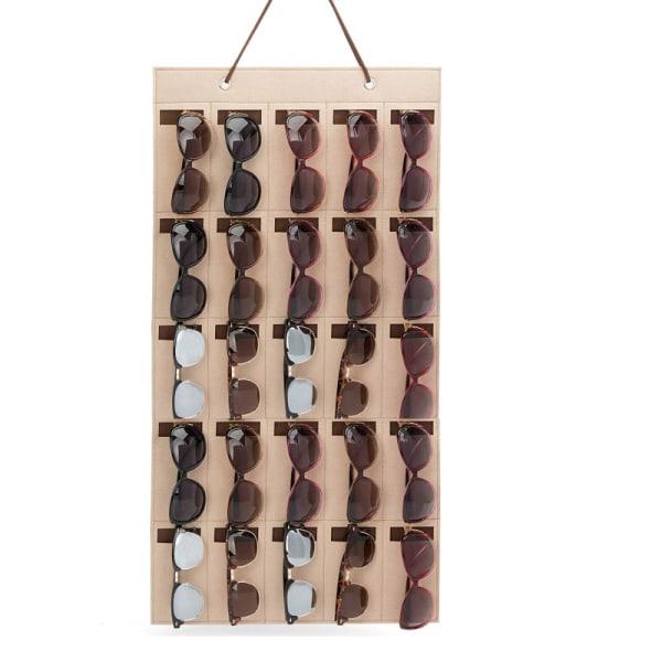 Väggmonterad glasögonförvaring Khaki 70x40 cm
