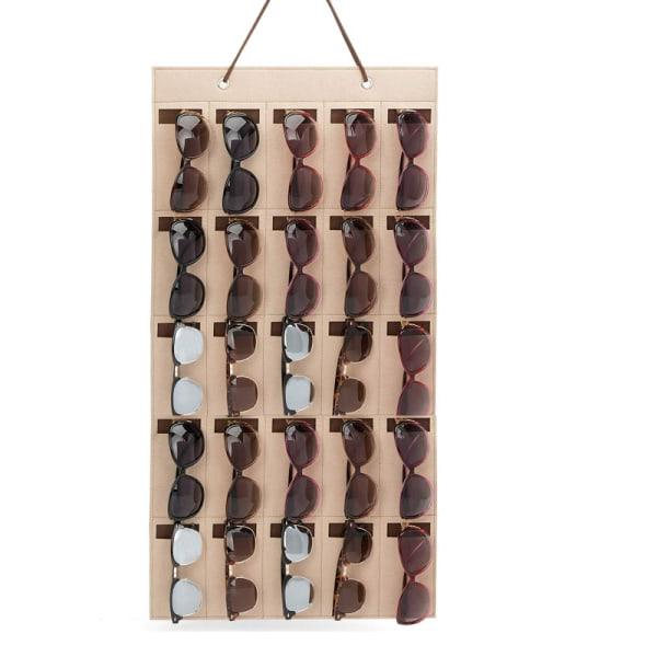 Vægmonteret opbevaring til briller Khaki 70x40 cm