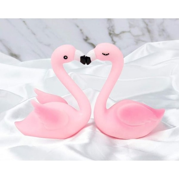 Pakke Mini Flamingo Statue Påske Cupcake Toppers