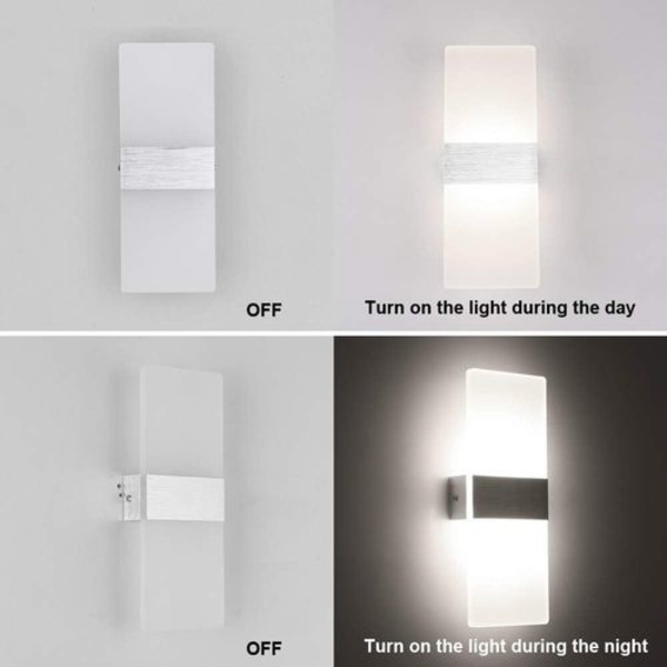 4-pack LED-vägglampor för inomhusbruk, kreativ design