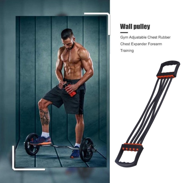 Justerbar bröstmuskelexpander, bröstmuskelexpander fitness, muskelträning, svart