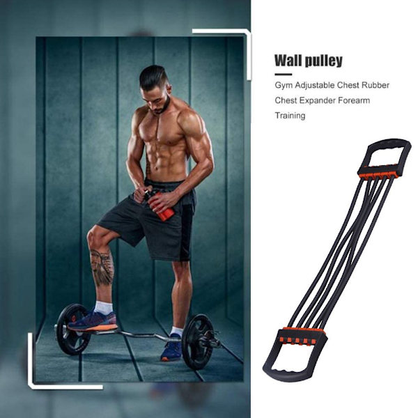 Justerbar brystspænder, brystspænder fitness, muskeltrækningsapparat, sort