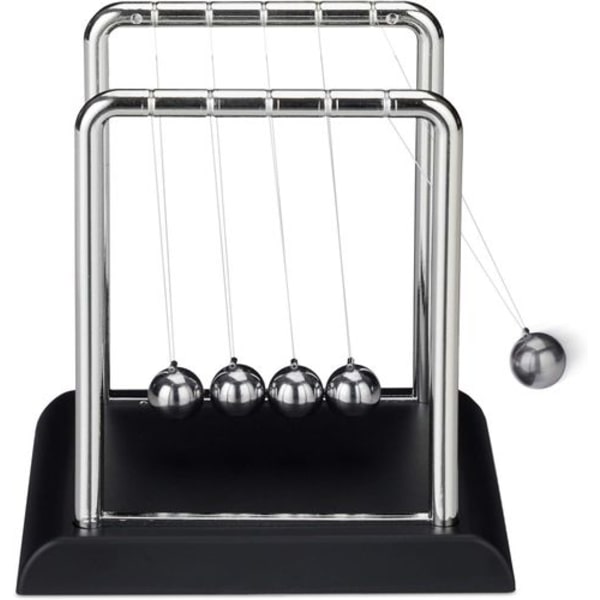 Newtons pendul, klassisk kuglestøds pendul, 5 kugler, fysik dekoration til kontor &